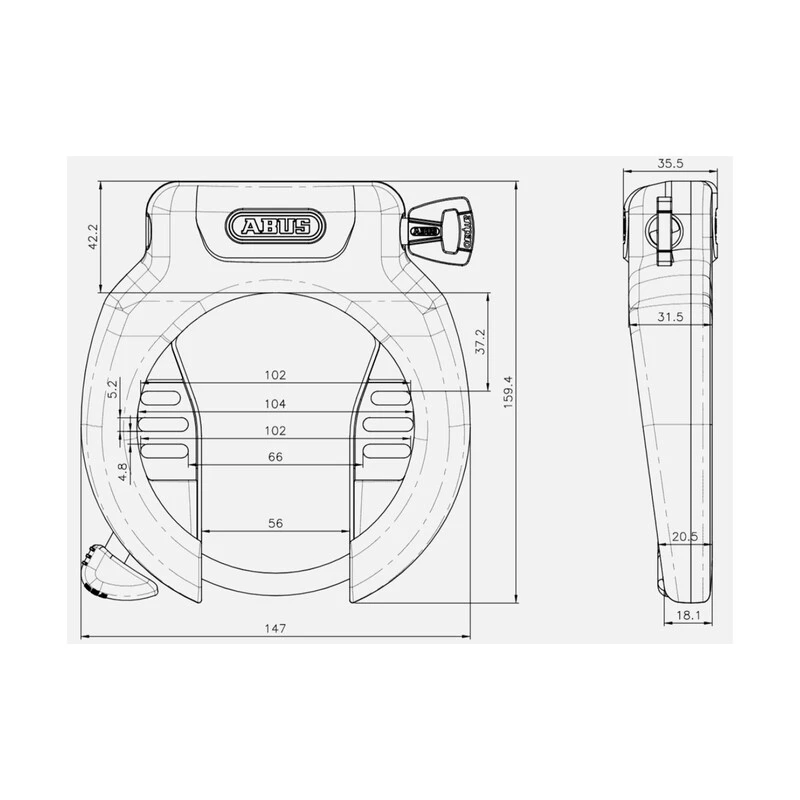 Abus Rahmenschl. 4750S & Akkuschl. IT2.1 T82 Bosch2 Gleichschliessend Schwarz 4 Abus Rahmenschl. 4750S & Akkuschl. IT2.1 T82 Bosch2 Gleichschliessend Schwarz – Bild 2