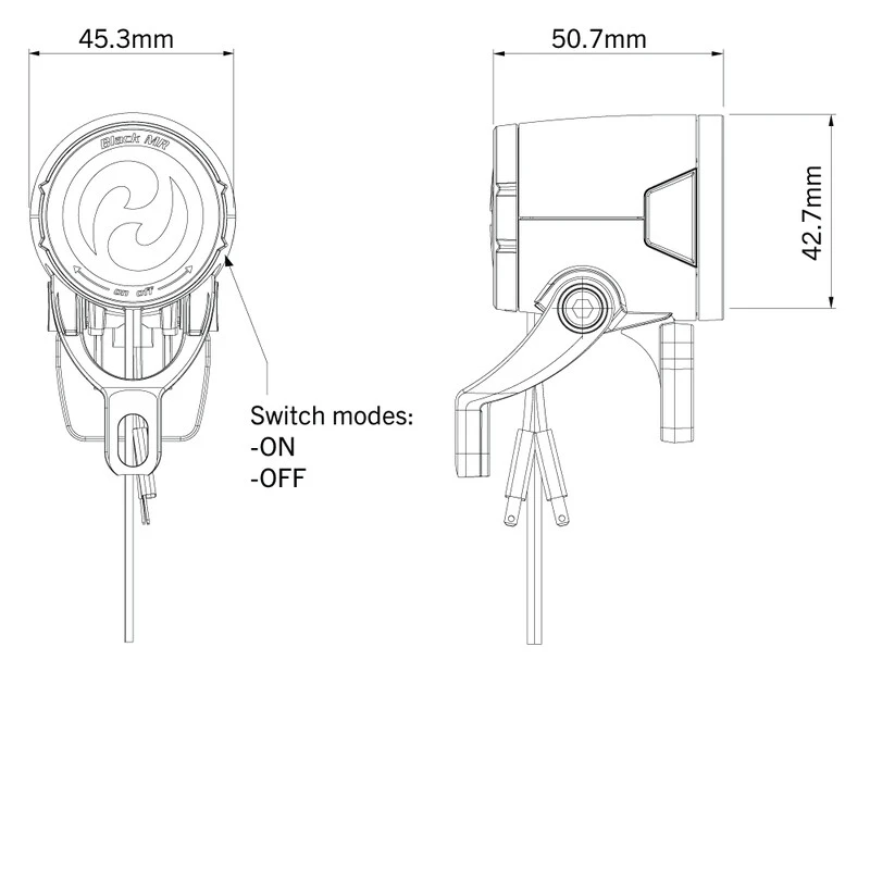 Herrmans Scheinwerfer H-Black MR8 E, 6-12V, Black 4 Herrmans Scheinwerfer H-Black MR8 E, 6-12V, Black – Bild 2